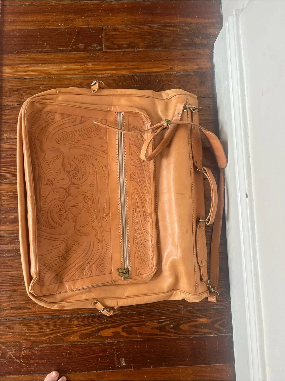 Vintage Grant's Naturals Tooled Leather Luggage Suite